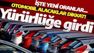 Otomobil alacaklar dikkat! Matrah düzenlemesi yürürlüğe girdi