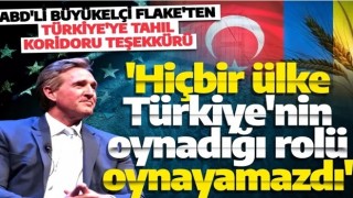 Son dakika: ABD'nin Türkiye Büyükelçisi Flake'ten tahıl koridoru açıklaması! 'Hiçbir ülke Türkiye'nin oynadığı rolü oynayamazdı'