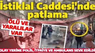 Taksim'de patlama meydana geldi