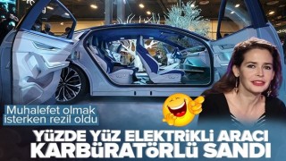 Togg'a muhalefet olmak isterken rezil oldu! Pelin Batu yüzde yüz elektrikli aracı karbüratörlü sandı .