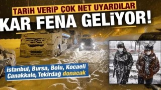 Uyarı yapıldı: Lapa lapa kar geliyor: İstanbul, Bursa, Bolu, Kocaeli bu tarihte donacak!