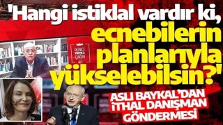 Aslı Baykal’dan Kılıçdaroğlu’nun ithal danışmanlarına olay gönderme: Hangi istiklal vardır ki, ecnebilerin planlarıyla yükselebilsin?