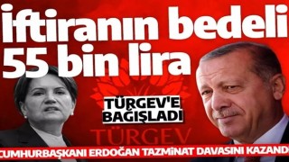 Cumhurbaşkanı Erdoğan Akşener'den kazandığı tazminatı TÜRGEV'e bağışladı!