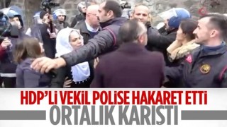 Diyarbakır'da HDP'li vekille polis arasında tartışma çıktı