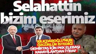 Kılıçdaroğlu'nun özgürlük istediği Selahattin Demirtaş için PKK elebaşı Karayılan'dan itiraf: Bizim eserimiz