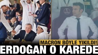 Macron önce güldü sonra yıkıldı: Başkan Erdoğan o karede!