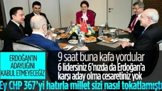 6'lı masanın 11. toplantısı sona erdi."Cumhurbaşkanı'nın 3. adaylığını kabul etmiyoruz"