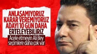 DEVA Partisi Lideri Ali Babacan: Aday belirleme 10 günü alabilir