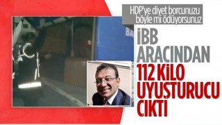 İBB logolu araçta 112 kilo uyuşturucu madde bulundu