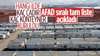 AFAD duyurdu: Deprem bölgesindeki 11 ile kurulan çadır ve konteyner sayısı