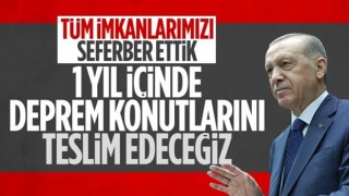 Cumhurbaşkanı Erdoğan: Hedefimiz 1 yıl içinde 10 ilde toplu konut yapmak