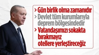 Cumhurbaşkanı Erdoğan: Vatandaşlarımızı otellere yerleştirmeye hazırız