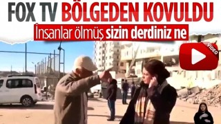 Fox TV muhabiri vatandaşlar tarafından deprem bölgesinden kovuldu