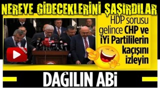 CHP'li Engin Özkoç ve İYİ Partili Dervişoğlu, HDP sorusunu duyunca apar topar kaçtı