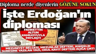 Fahrettin Altun kamuoyuyla paylaştı: İşte Erdoğan'ın belgeli kayıtlı diploması