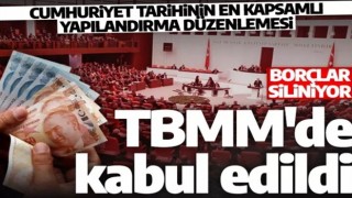 Kamuya olan borçların yapılandırılması teklifi TBMM'de kabul edildi