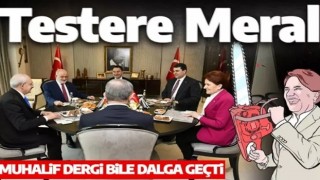 LeMan dergisinden testereli Meral Akşener kapağı