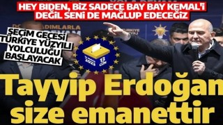 Bakan Soylu, Esenler'de seçmenlere seslendi: Hey Biden, biz sadece bay bay Kemal'i değil seni de mağlup edeceğiz