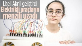 Bursalı lise öğrencisi, elektrikli araçların menzilini artıran proje geliştirdi