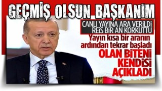 Cumhurbaşkanı Erdoğan, ara verilen yayına açıklık getirdi