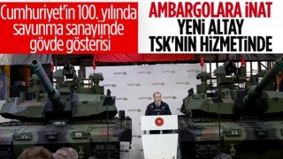 Cumhurbaşkanı Erdoğan 'Yeni Altay' tankını TSK'ya teslim etti