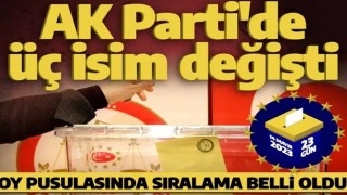 YSK kesin aday listesini açıkladı! AK Parti'de 3 isim değişti