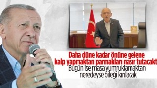 Cumhurbaşkanı Erdoğan deprem bölgesi Adıyaman'da Kılıçdaroğlu'na tepki gösterdi