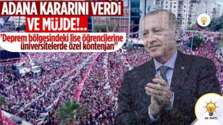 Cumhurbaşkanı Erdoğan'dan Adanalı lise öğrencilerine müjde