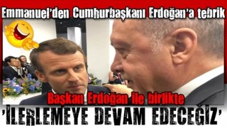 Emmanuel Macron'dan Cumhurbaşkanı Erdoğan'a tebrik