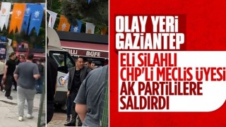 Gaziantep'te CHP'li ve İyi Partililerden AK Parti standına silahlı saldırı