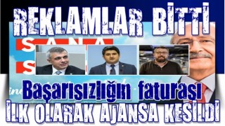 Reklamlar bitti: İlk fatura Ajansa