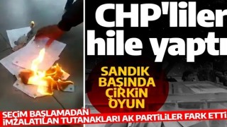 Seçim başlamadan tutanak tutuldu! AK Partililerin itirazı üzerine tutanaklar yakıldı!