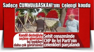 Tokat'ta şehit yakınları Kemal Kılıçdaroğlu'nun çelengini parçaladı