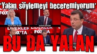 "Yalan söylemeyi beceremiyorum" Bu da yalan