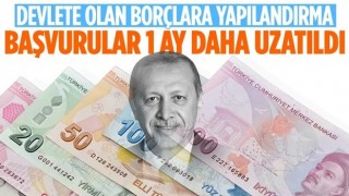 Yapılandırma başvuruları 1 ay uzatıldı