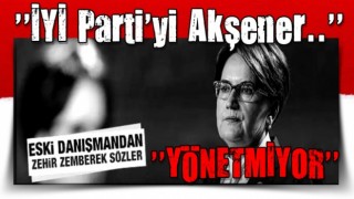 Akşener'in eski danışmanından zehir zemberek sözler: İYİ Parti'yi Akşener yönetmiyor!