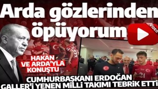 Cumhurbaşkanı Erdoğan'dan Galler'i 2-0 mağlup eden milli takıma tebrik telefonu