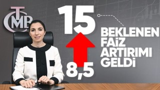 Merkez Bankası politika faizi haziranda yüzde 8,5’ten yüzde 15'e çıktı