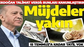 Vatandaşlar için müjdeler yolda! Erdoğan kurmaylarına talimat verdi: Bunları kanunlaştırın!