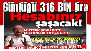 Fakirlik edebiyatı bitti sırada milyonluk tatil var! Bay Kemal'in 316 bin liralık VIP villası