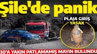 Şile’de panik! 30’a yakın patlamamış mayın tespit edildi, plaj kapatıldı