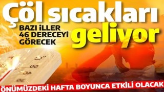 Afrika sıcakları geri dönüyor, bazı iller 46 dereceyi görecek