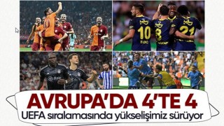 Avrupa'da 4'te 4 yaptık: UEFA ülke puanı sıralamasında yükselişimiz sürdü