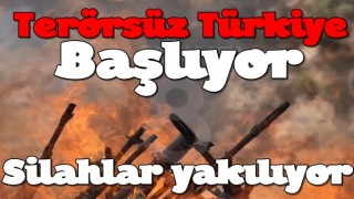 Terörsüz Türkiye hedefine geri sayım! PKK'lı ilk grup silahlarını bıraktı.