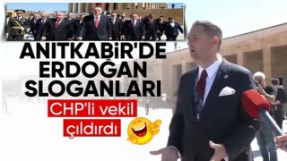 CHP'li isim Erdoğan sevgisine tahammül edemedi! Slogan atan vatandaşlara engel olmaya çalıştı!