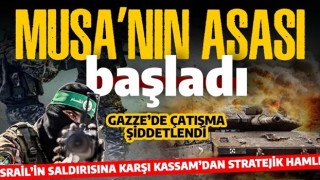 Kassam Tugayları, İsrail'e "Musa'nın Asası" operasyonu başlattı