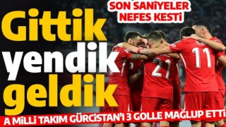 Son saniyelerde öldük öldük dirildik! A Milli Takım, deplasmanda Gürcistan'ı 10 kişiyle mağlup etti