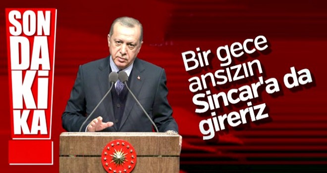 Cumhurbaşkanı Sincar'ı işaret etti