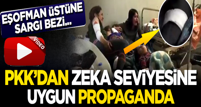 Eşofmanın üstüne sargı bezi... PKK'dan zeka seviyesine uygun propaganda!