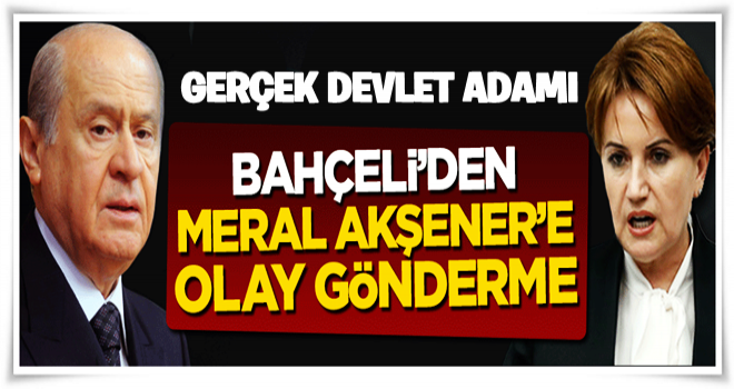 Devlet Bahçeli'den Meral Akşener'e gönderme